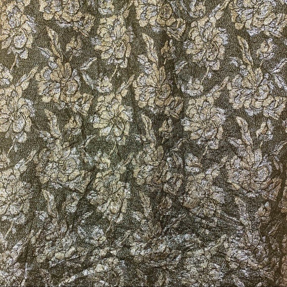 J. Crew Collection Green Gold Silk Floral Lace B2/16 - Picture 6 of 9